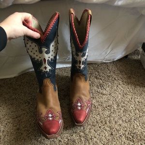 Women’s Red, white & blue cowboy boots